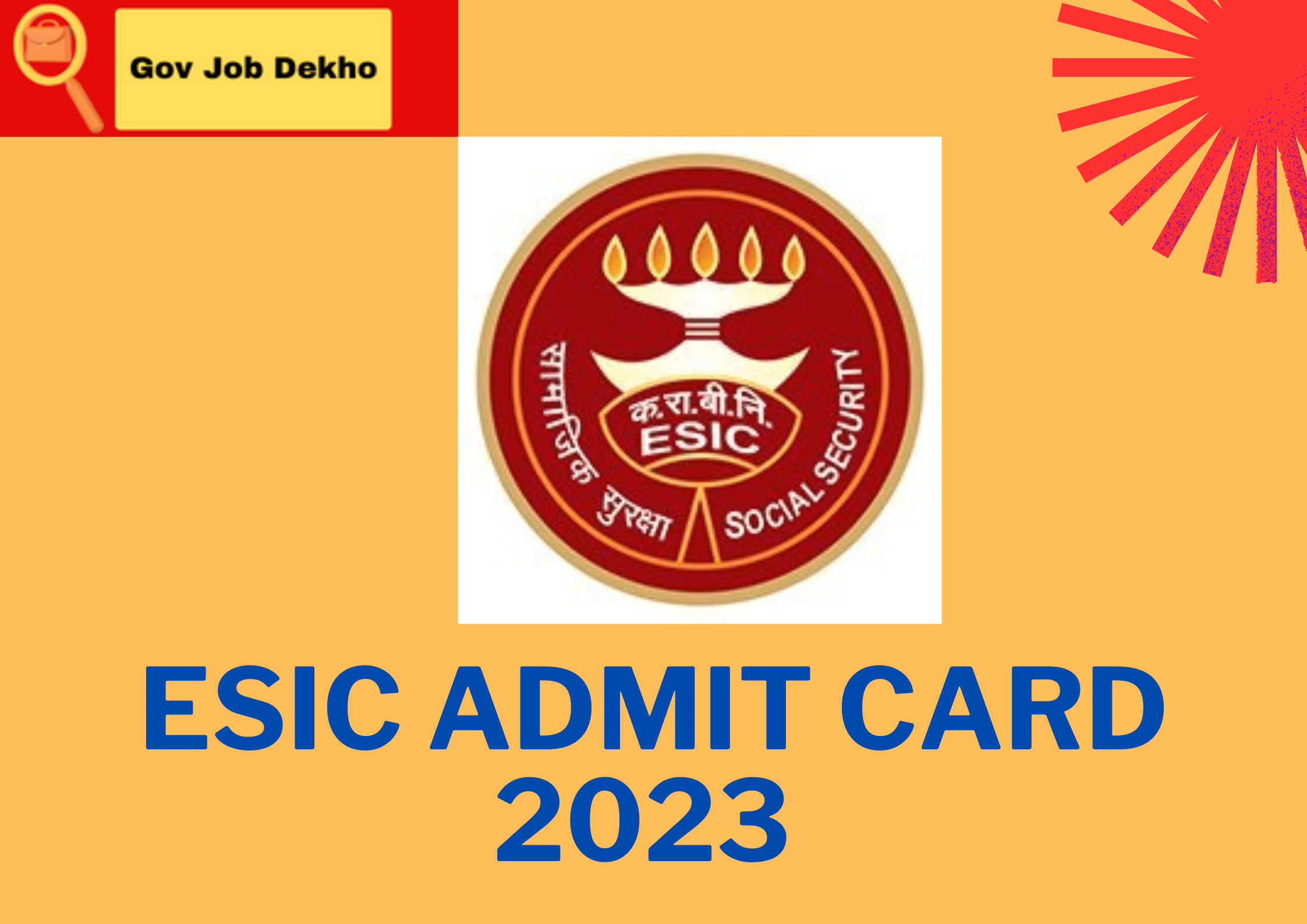 ESIC Admit Card