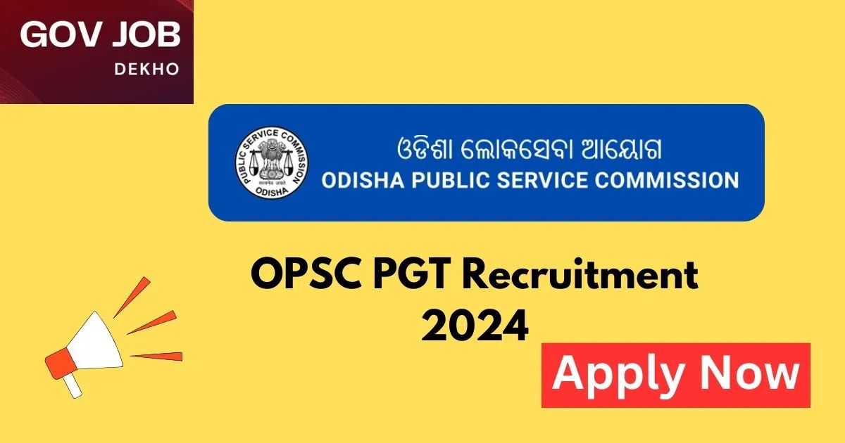 OPSC PGT Recruitment 2024