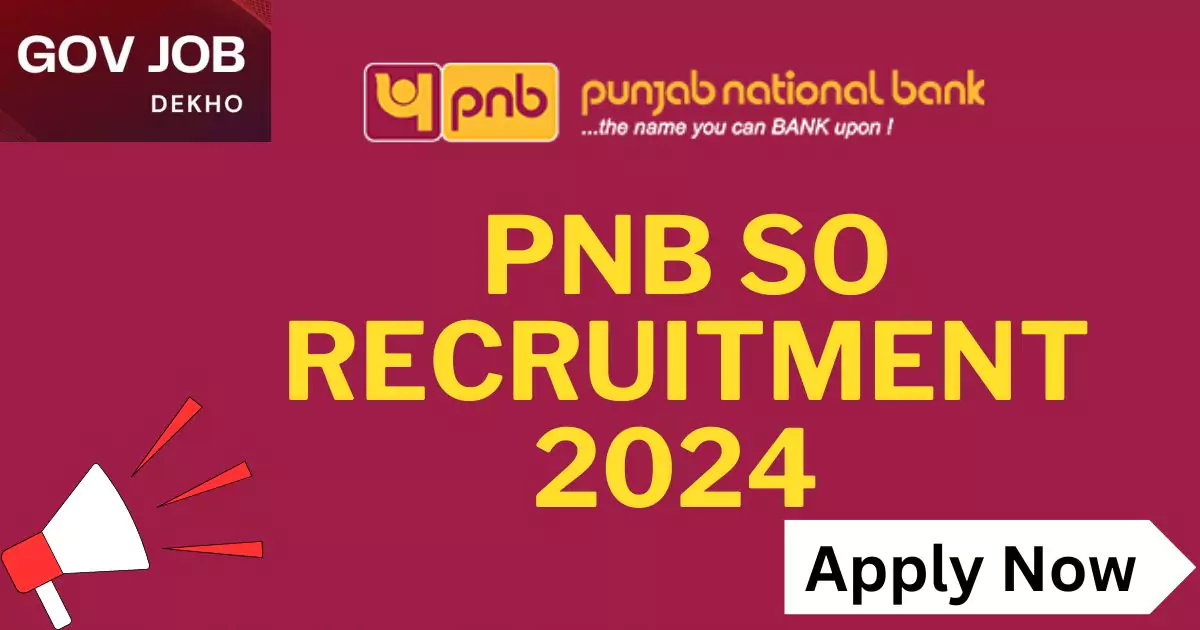 pnb so recruitment 2024