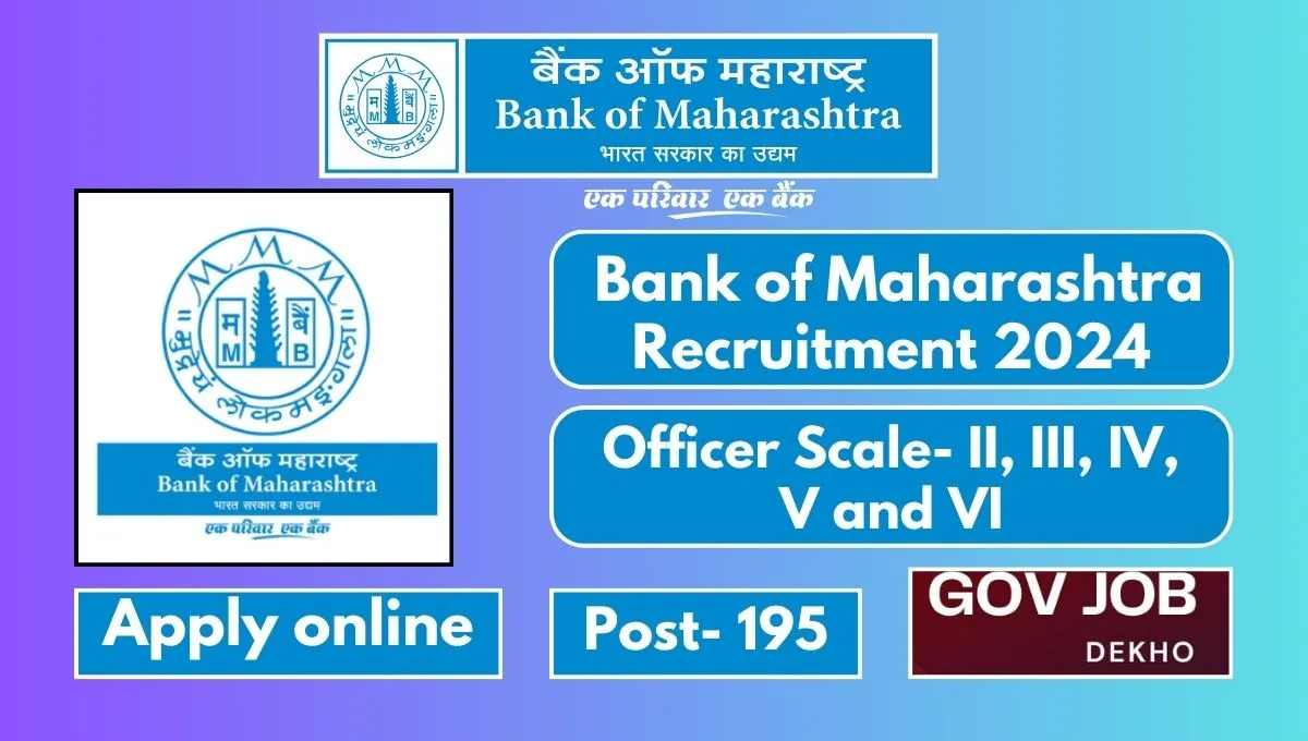 Bank of Maharashtra Recruitment 2024
